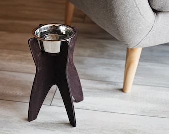 Soporte de tazón para perros de madera, Soporte para tazón para perros perros grandes, Soporte para tazón para perros pequeño, Soporte elevado para tazón para perros individual, Tazones elevados para perros, Puestos de alimentación