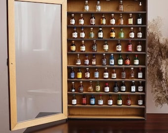 Bar Display Cabinet, Shot Glass Display Case, Mini Liquor Cabinet, Wall Shot Glass Holder, Shooter Display Rack