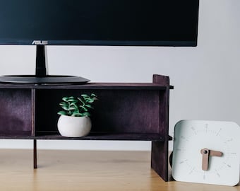 Wood monitor stand, Monitor display stand, Monitor riser, Pc computer stand, Imac stand, Monitor rasier with storage, Desk Shelf organizer