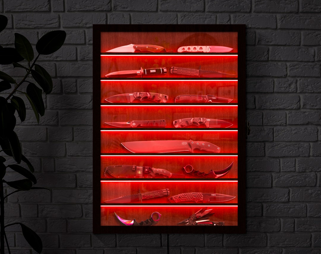Knife Wood Display Shelf, Knife Storage Shelf, Knife Organizer, Pocket