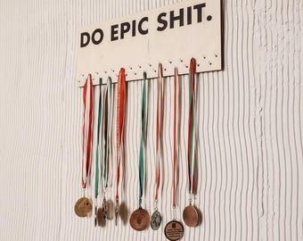 Medal Display, Custom Medal Hanger, Personalized Medal Rack, Running Medal Organizer, Sports Decor
