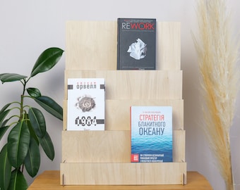 Tiered Greeting card display, Postcard display stand, Sticker display rack stand, Retail showcase