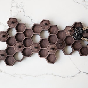 Honeycomb key holder,Key Hooks,Unique Key Holder for Wall,Key Rack,Housewarming Gift,Anniversary Gift,Wedding Gift,Key Hanger,Key Holder