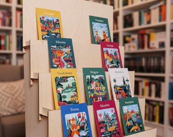 Wooden Book Stand, Display Stand, Craft Show Display, Wooden Display Rack, Book Holder Stand, Retail Display