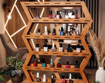 Nail Polish Organizer, Wooden Nail Polish Storage, Beauty Organizer