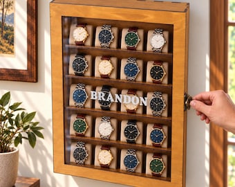 Watch Display Case, Watch Collection Shelf, Collector Showcase