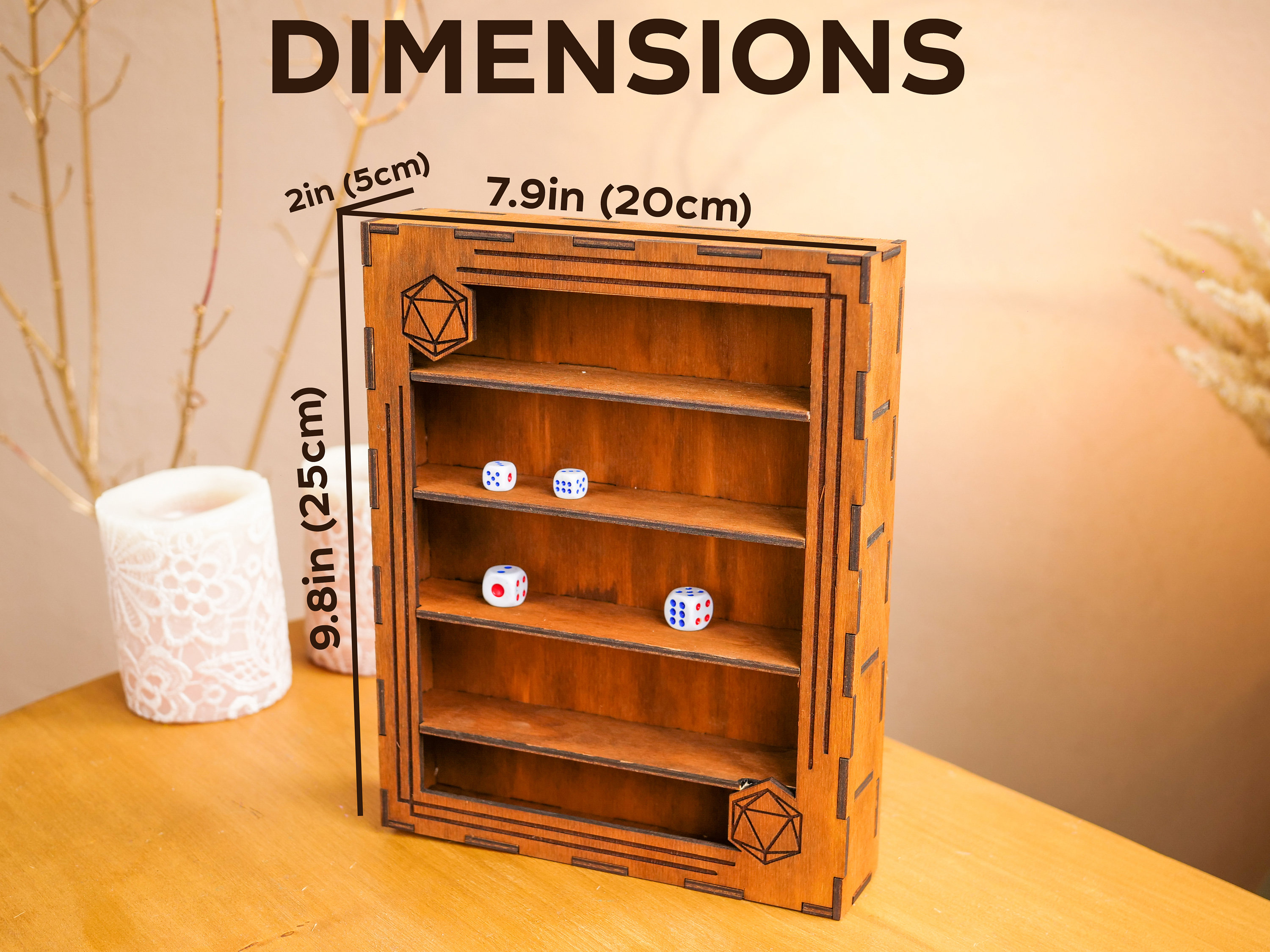 Dice Locker Dice Display Shelf, Wooden Dice Holder, Dice Storage Box, Dice Display ...