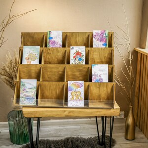 Greeting Card Rack, Display Stand Shelf, Postcard Rack Display, Retail ...