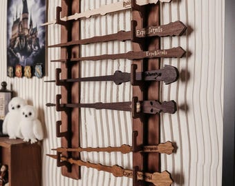 Wood Wizard Wand, Wand Holder, Magic Wand Display Stand, Custom Wand Storage Organizer, Wand Collection Wall Mount