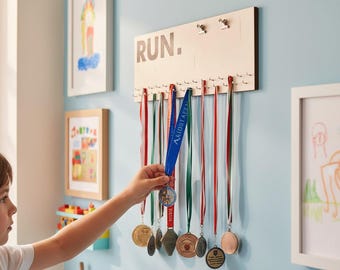 Medal Holder, Wall Medal Display, Marathon Medal Hanger, Running Medal Rack, Athlete Gift