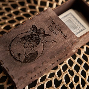 Tarot Karten Box, Tarot Karten Halter, Tarot Holz Box, Witchy Dekor, Personalisierte Tarot Karten Box, Tarot Karten Aufbewahrung, Holz Tarot Box