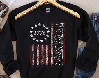 We The People American Flag Sweatshirt - Patriotic USA Shirt