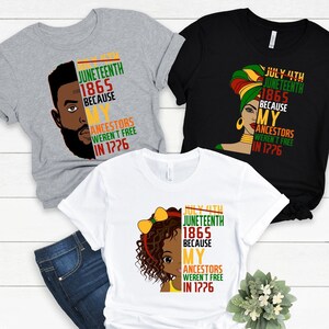 Juneteenth matching Shirt, Juneteenth Woman Men shirt, Melanin Shirt, Juneteenth Tshirts, Juneteenth Heart Shirt,Juneteenth 1865 Shirt, image 2