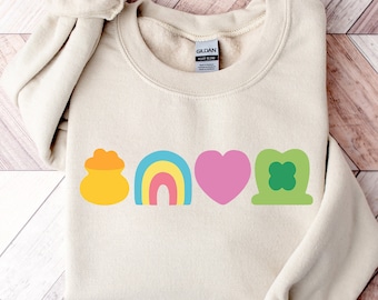 St Patrick's Day Shirt: Lucky Charm Shamrock Rainbow Tee