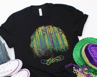 Mardi Gras Bead Tree Shirt: New Orleans Carnival Tee