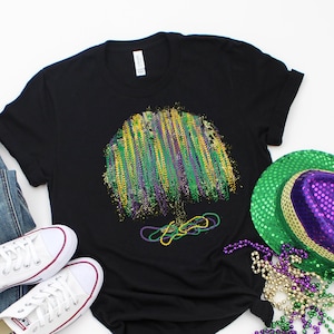 Mardi Gras Bead Tree Shirt: New Orleans Carnival Tee