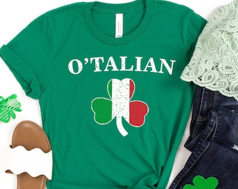 O'Talian Shamrock T-Shirt: Italian Irish St. Patrick's Day