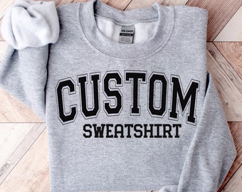 Custom Text shirt,tanktop,hoodie ,Sweatshirt: Personalized College Letter Shirt