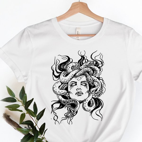 Medusa shirt, halloween Shirt, Medusa Snake Face, Goddess,Greek Mythology Shirt, Snakes head witch shirt,Mythology Shirt,Witchy Woman shirt