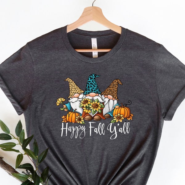 Happy fall y'all gnomes, Gnome fall shirt, Fall vintage shirt, Pumpkin shirt, Pumpkin spice shirt, Fall shirt, fall gift, Halloween shirt