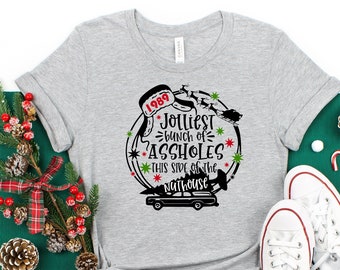 Jolliest Bunch Christmas T-Shirt: Funny Rude Holiday Tee