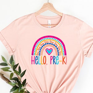 Hello Preschool, Preschool Shirt, First Day Preschool Shirts, Preschool Teacher, Preschool Tee, Pre-K Tshirt, Hello Pre K