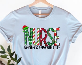 Christmas Nurse Shirt, Christmas Nursing School Shirt, Santa Gift For Nurses, Stethoscope Nurse Tee, Nurse Graduation Gift, , RN Nurse Tee