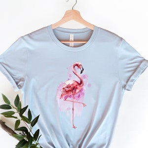 Watercolor Flaming Shirt, Flamingo Shirt Gift, Women's Flamingo t Shirt, Flamingo Tee, Flamingo Gift, Mingo Tee, Flamingo Gift for Women