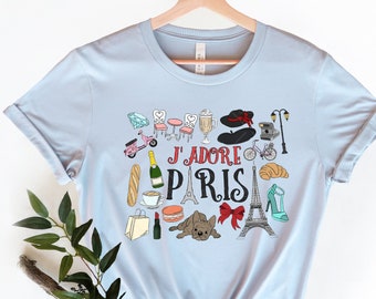 Paris France T-Shirt: Eiffel Tower Souvenir Tee