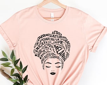 Melanin Queen Afro Hair Shirt: Black Pride Tee