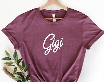 Gigi Shirt: New Grandma Gift, Minimalist Tee