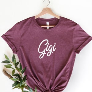 Gigi Shirt: New Grandma Gift, Minimalist Tee