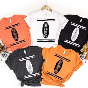 Crayon Shirt,Crayon T-Shirt,Crayon Color Shirt,Teacher Halloween,Halloween Costume,Halloween shirt,Crayon Costume,Crayon Tee,Crayon Matching