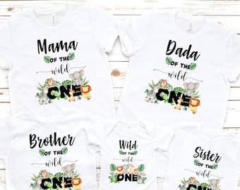 Wild One Birthday Shirts: Zoo Animal Family Matching Outfits