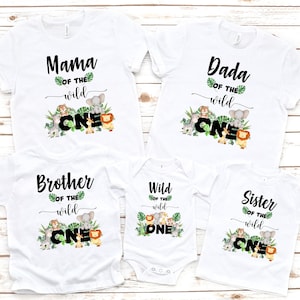 Wild One Birthday Shirts, Mom and Dad Birthday Shirts, Zoo Animals Birthday Shirts, Wild Birthday Shirts, Matching Family Birthday Shirts