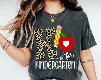 Leopard Print Kindergarten Shirt: First Day of School Outfit