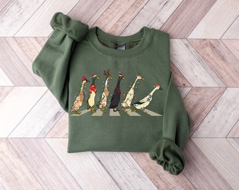 Duck Christmas Sweatshirt, Christmas Goose Shirt, Funny Animals Christmas Sweatshirt, Farm Lover Gift, Duck Lover Gift T-Shirt