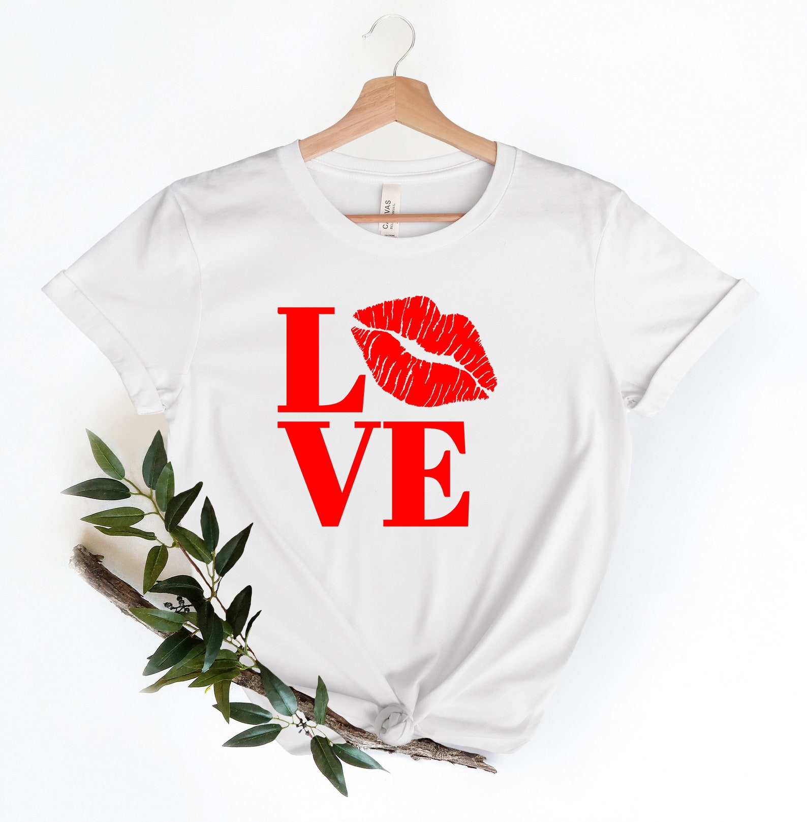 Lips Kiss Shirt Red Lips Kiss Lips Shirt Valentines Day Etsy