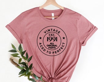 Vintage 1991 30th Birthday Shirt: Unisex Gift