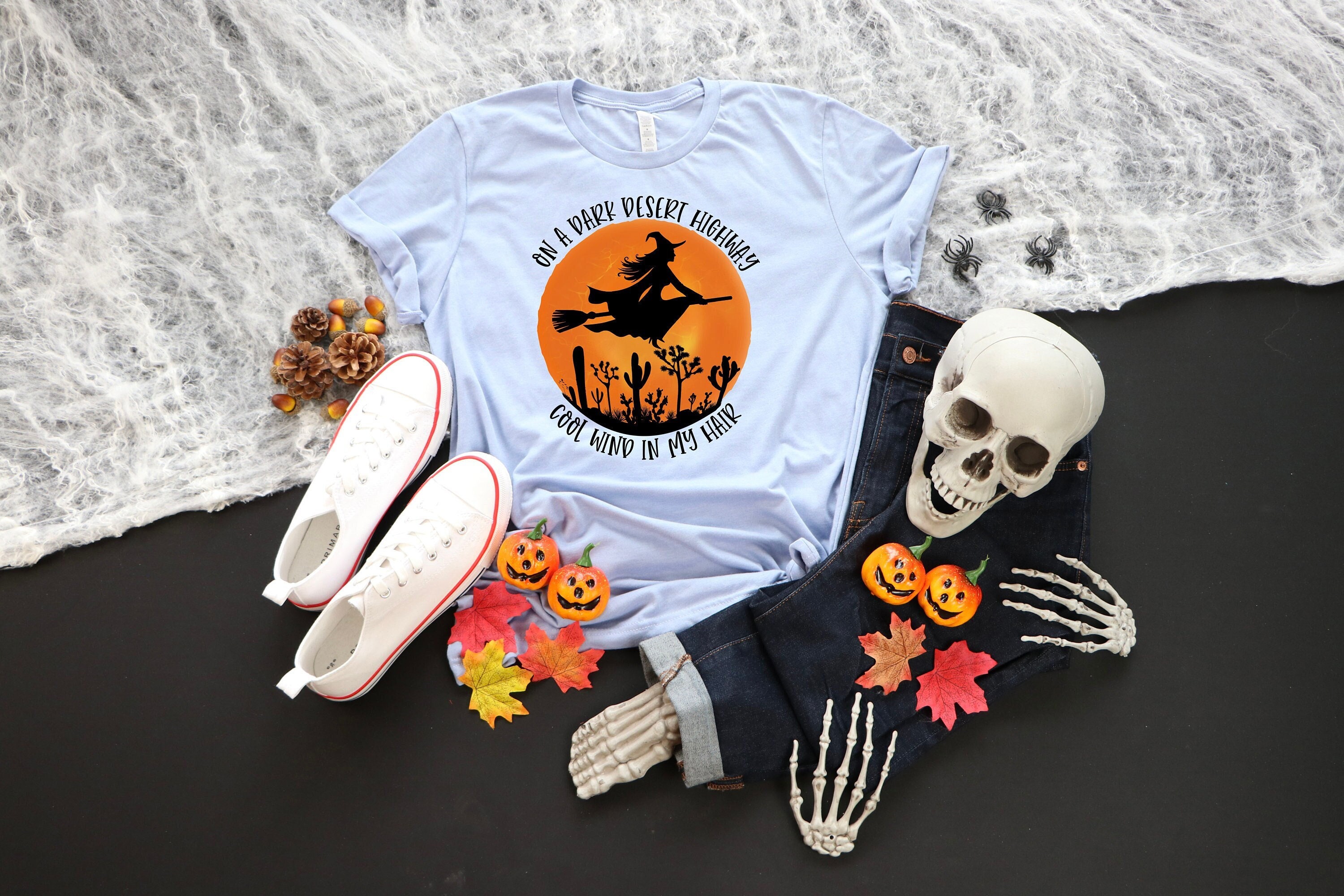 On A Dark Desert Highway Cool wind In My Hair, Halloween Shirt, Women…