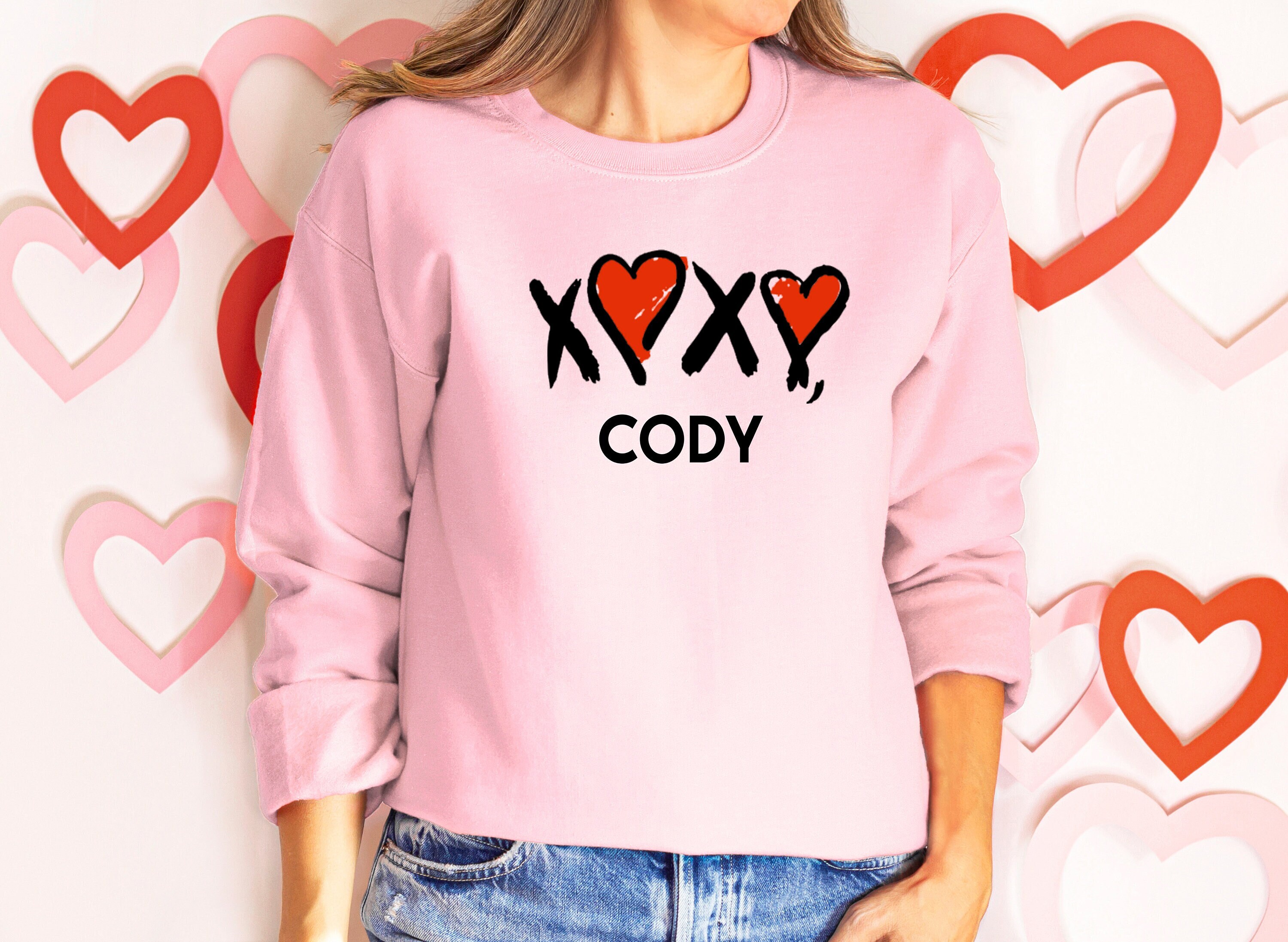Xoxo Cody Sweatshirt ,love Sweatshirt ,ladies Gym Shirt, Cool XOXO  Sweatshirt , Cute Valentines Day Shirt,valentines Day Cody Sweatshirt - Etsy