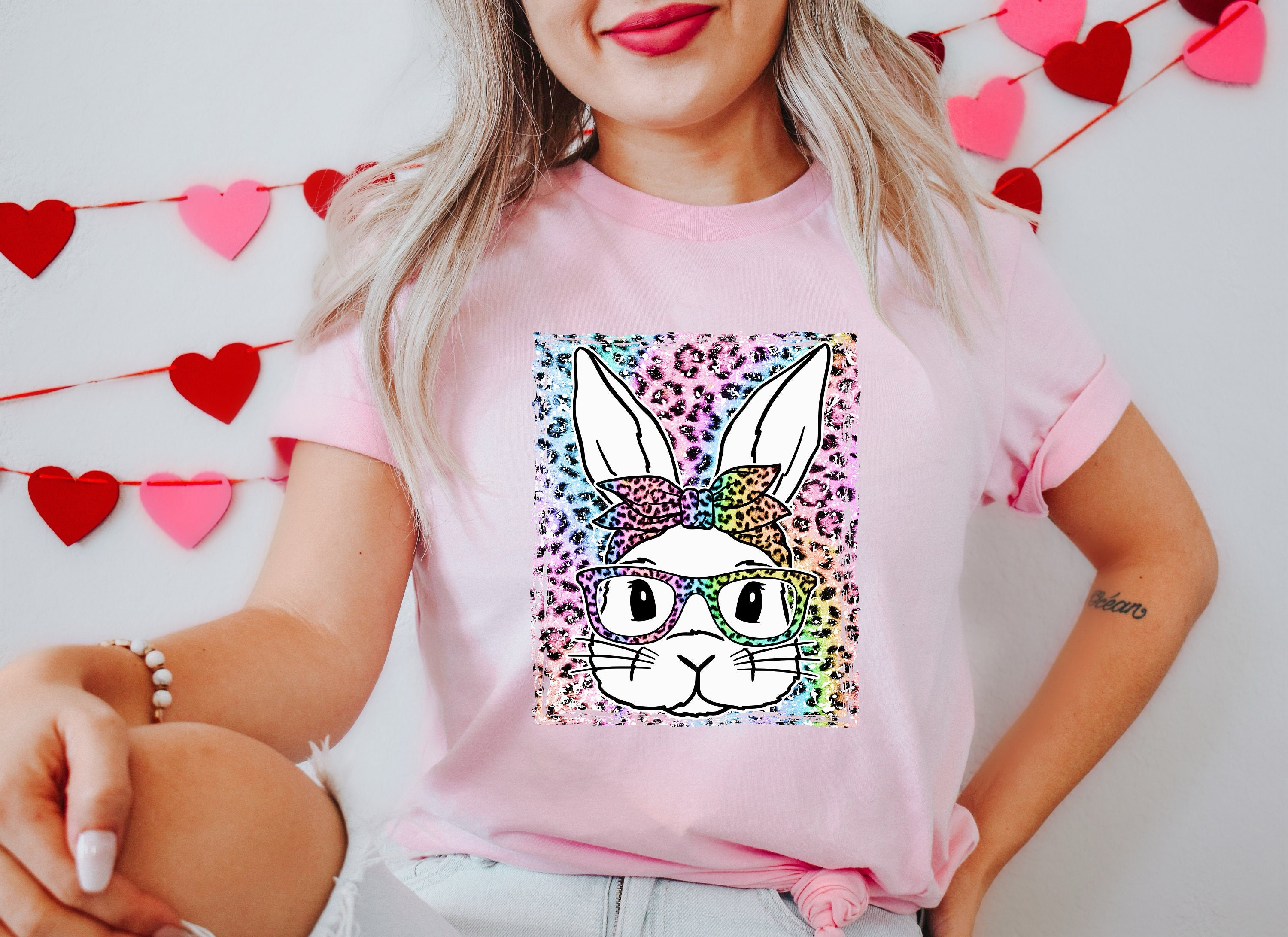 Easter Leopard Bunny Shirt, Bunny Shirt, Cute Easter Bunny T-Shirt