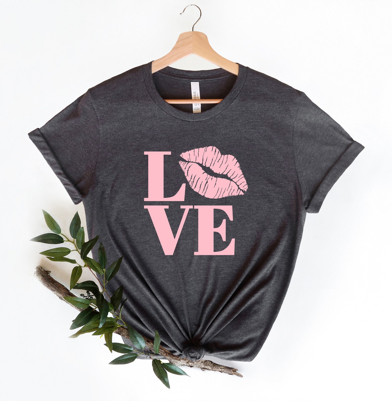 Lips Kiss Shirt Red Lips Kiss Lips Shirt Valentines Day Etsy