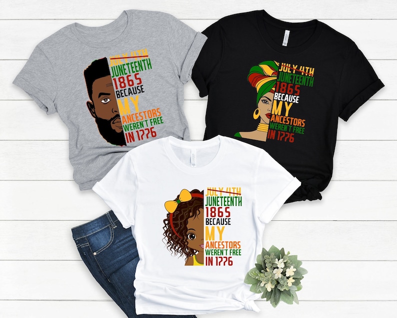 Juneteenth matching Shirt, Juneteenth Woman Men shirt, Melanin Shirt, Juneteenth Tshirts, Juneteenth Heart Shirt,Juneteenth 1865 Shirt, image 2