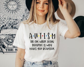 Rainbow Autism Awareness T-Shirt: Neurodiversity Teacher Shirt