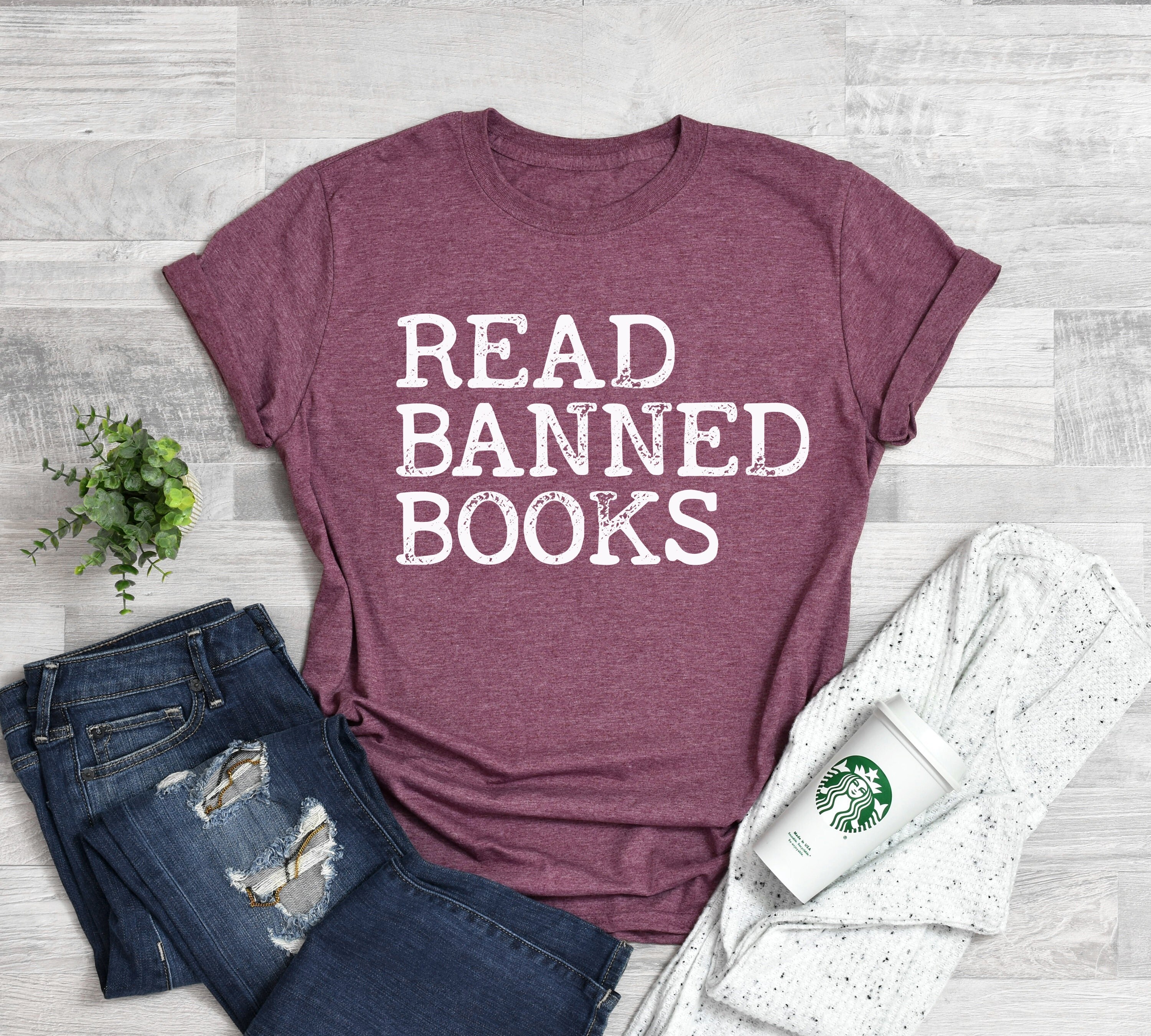 Read Banned Books Shirt: Unisex Soft Graphic Tee
