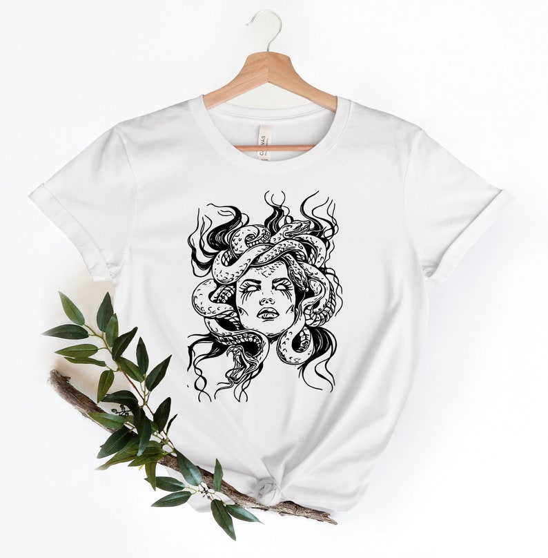 Medusa Shirt: Snake Face Goddess, Greek Mythology Tee bild 1