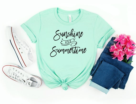 Sunshine and Summertime Shirt: Vacation Graphic Tee