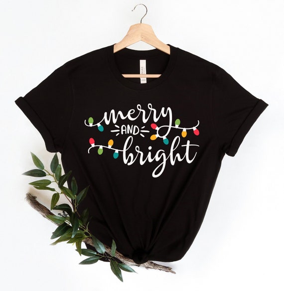 Nurse Stethoscope Merry And Bright Christmas Lights Gift T-Shirt Nurse Stethoscope Merry And Bright Christmas Lights Gift T-Shirt