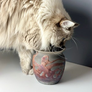 Textured Raku Vase